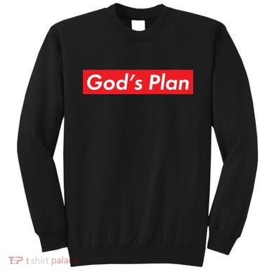 God's Plan Red Box Logo Sweatshirt