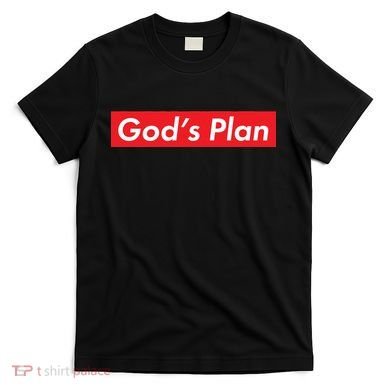 God's Plan Red Box Logo T-Shirt