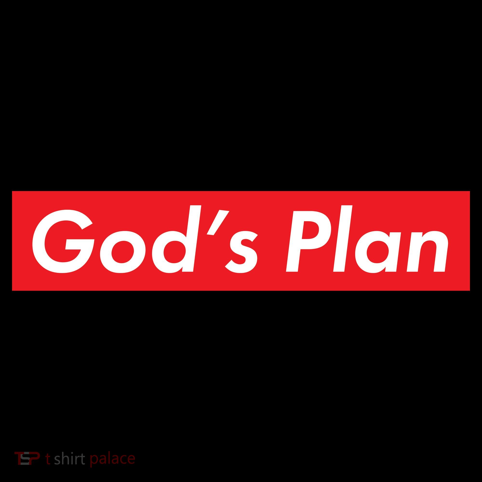 God's Plan Red Box Logo Button