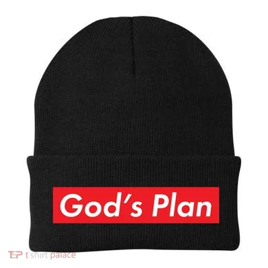 God's Plan Red Box Logo Beanie