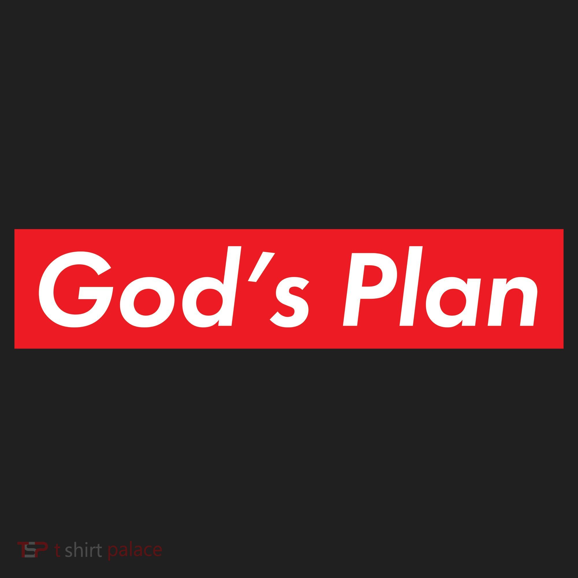 God's Plan Red Box Logo Beanie