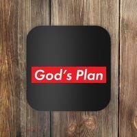 God's Plan Red Box Logo Coaster thumb 0