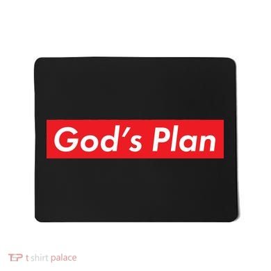 God's Plan Red Box Logo Mousepad