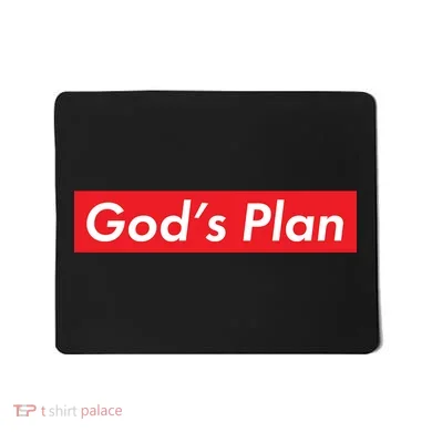 God's Plan Red Box Logo Mousepad