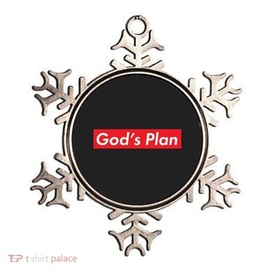 God's Plan Red Box Logo Ornament