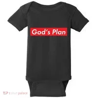 God's Plan Red Box Logo Baby Bodysuit thumb 0