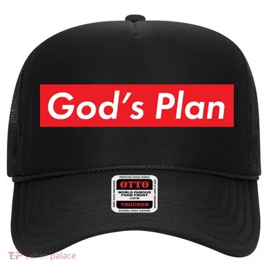 God's Plan Red Box Logo Hat