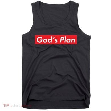 God's Plan Red Box Logo Tank Top
