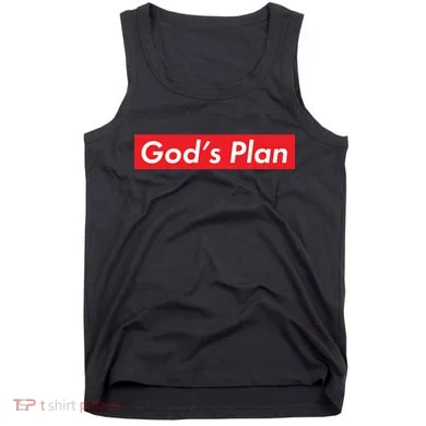 God's Plan Red Box Logo Tank Top