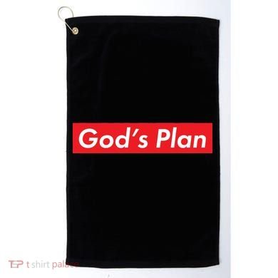 God's Plan Red Box Logo Golf Towel