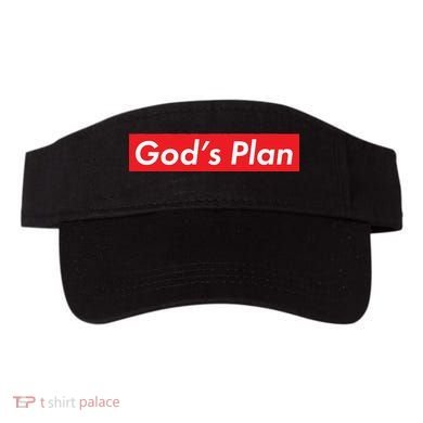 God's Plan Red Box Logo Visor