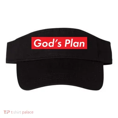 God's Plan Red Box Logo Visor