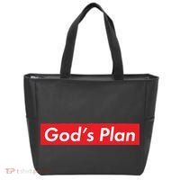God's Plan Red Box Logo Tote Bag thumb 0