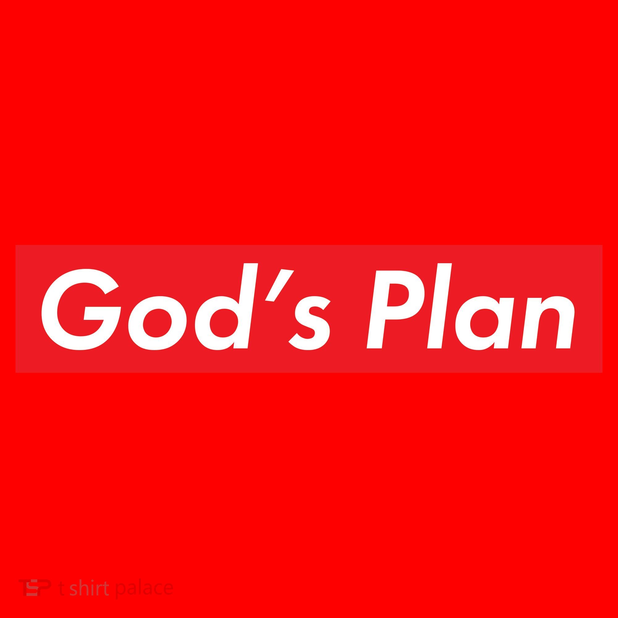 God's Plan Red Box Logo Santa Hat