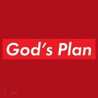 God's Plan Red Box Logo Christmas Stocking thumb 1