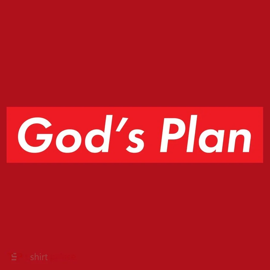 God's Plan Red Box Logo Christmas Stocking
