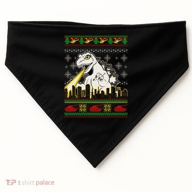 Monster Ugly Christmas Sweater USA-Made Doggie Bandana