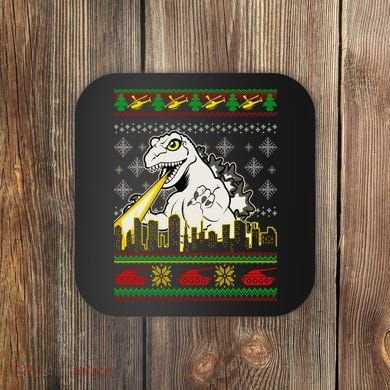 Monster Ugly Christmas Sweater Coaster