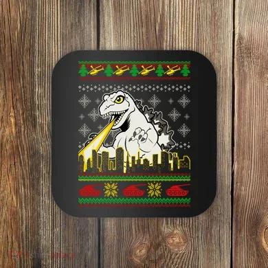 Monster Ugly Christmas Sweater Coaster