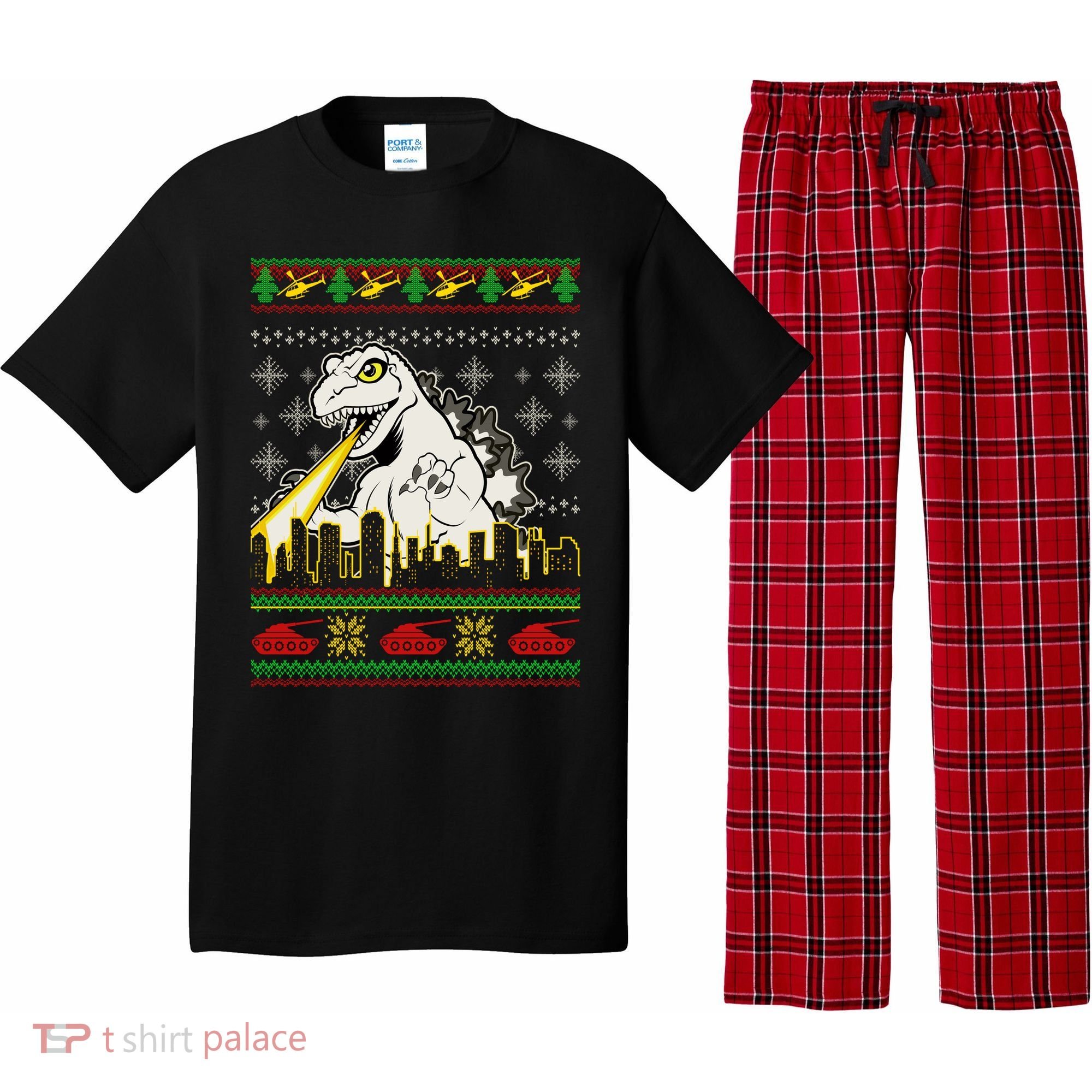 Monster Ugly Christmas Sweater Pajama Set