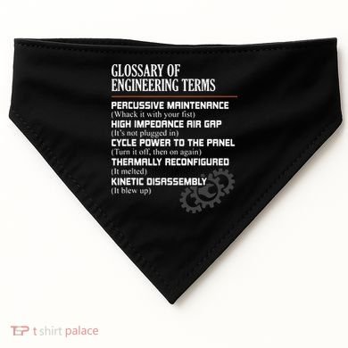 Glossary Of Engineering Terms Funny Engineer Definitions USA-Made Doggie Bandana