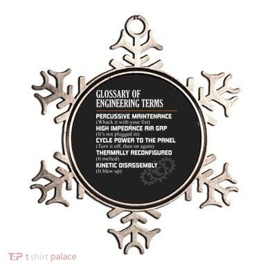 Glossary Of Engineering Terms Funny Engineer Definitions Ornament
