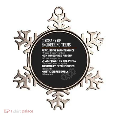 Glossary Of Engineering Terms Funny Engineer Definitions Ornament