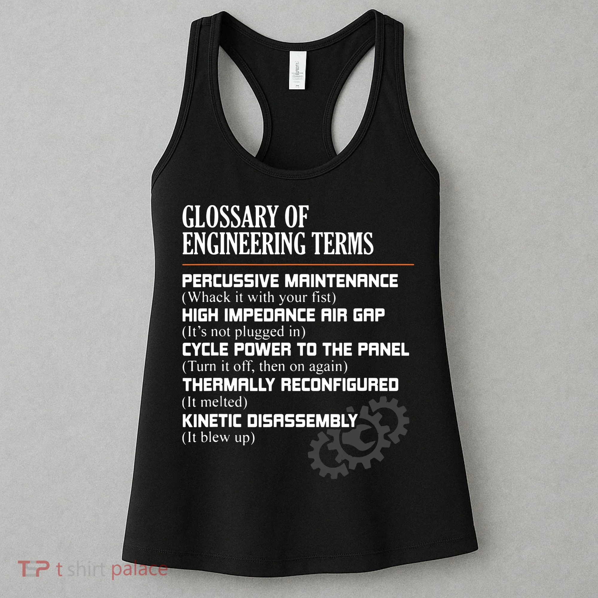 Glossary Of Engineering Terms Funny Engineer Definitions Women's Tank Top