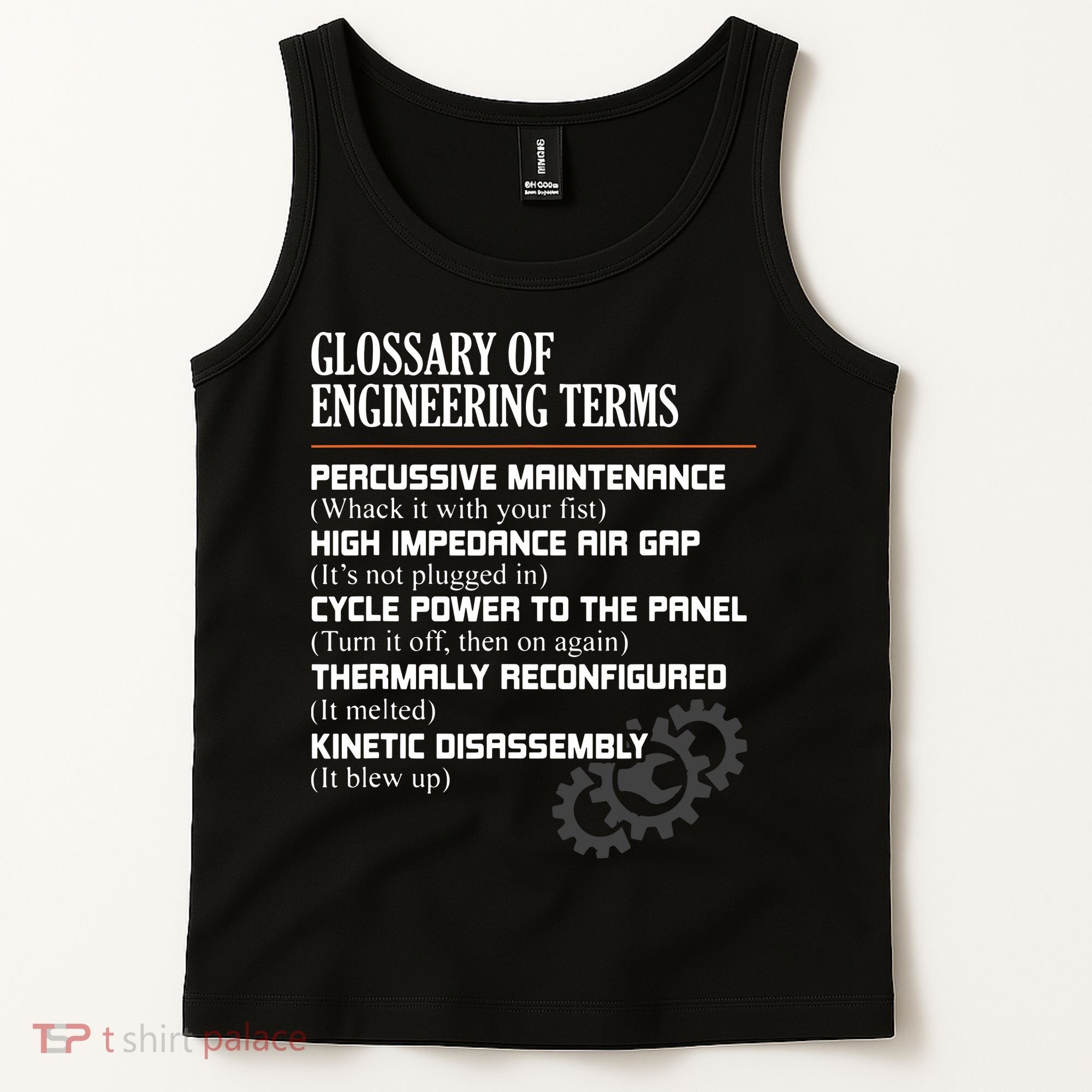 Glossary Of Engineering Terms Funny Engineer Definitions Tank Top