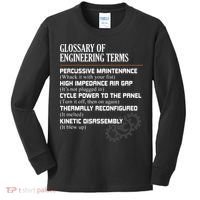 Glossary Of Engineering Terms Funny Engineer Definitions Kids Long Sleeve Shirt thumb 0