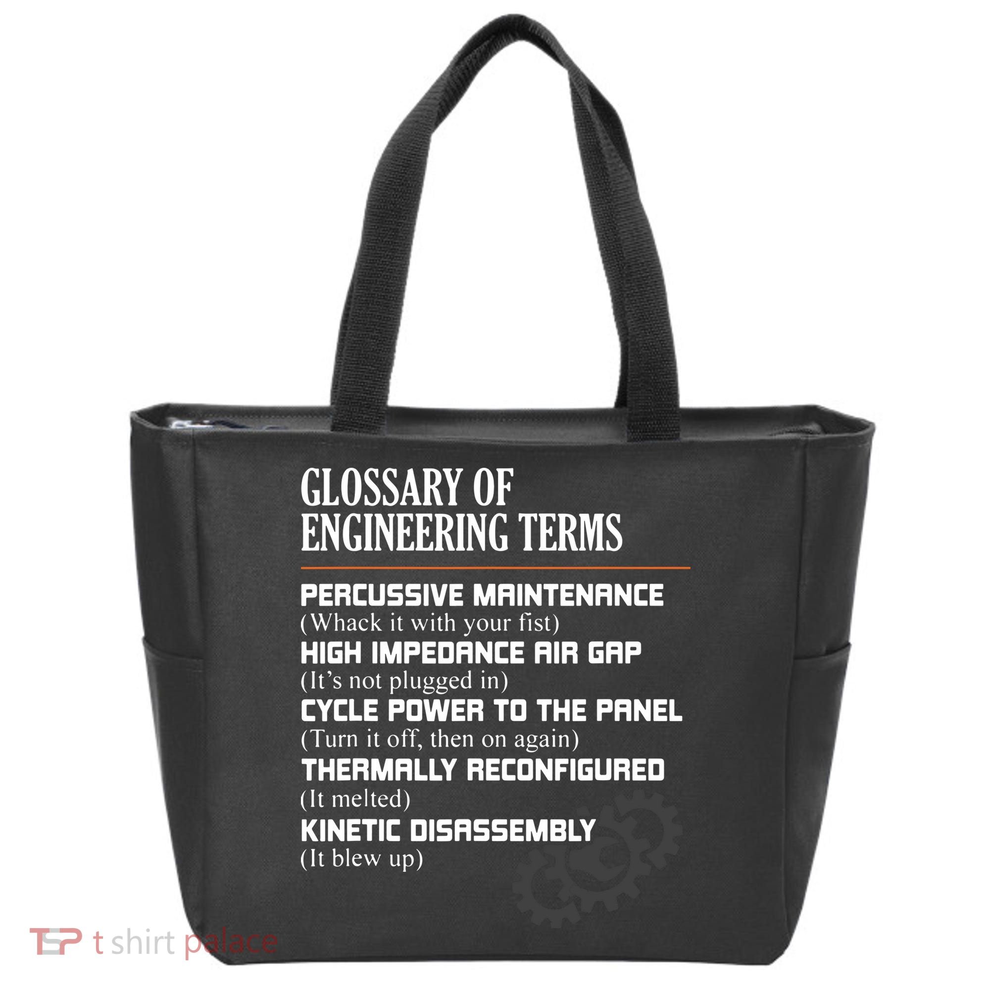 Glossary Of Engineering Terms Funny Engineer Definitions Tote Bag