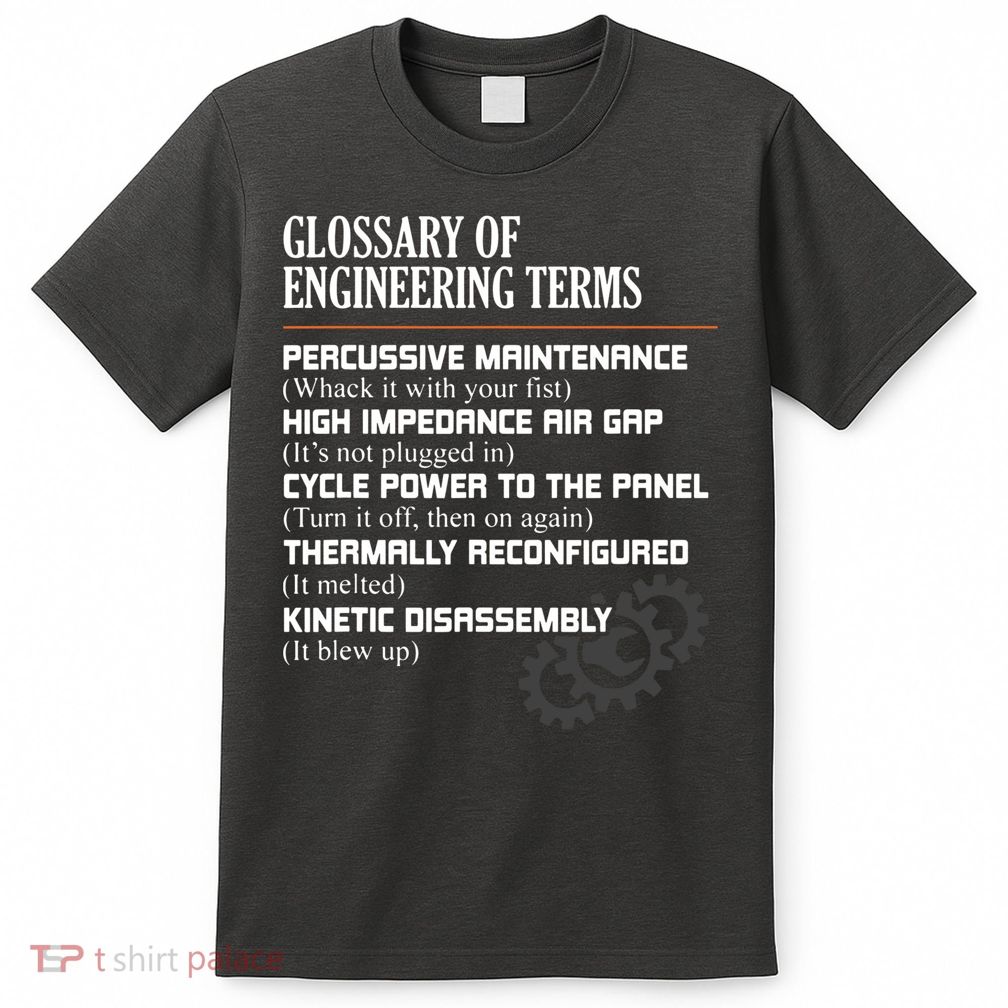 Glossary Of Engineering Terms Funny Engineer Definitions T-Shirt