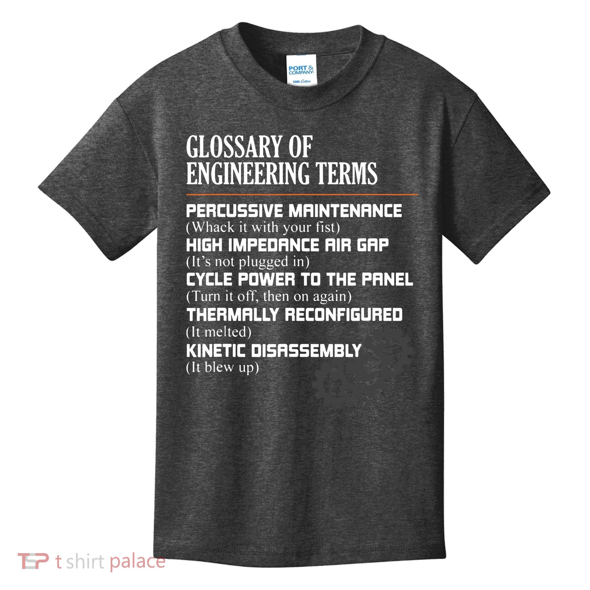 Glossary Of Engineering Terms Funny Engineer Definitions Kids T-Shirt