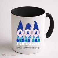Gnome One Fights Alone Als Awareness Month Warrior Ribbon Gift Coffee Mug thumb 1