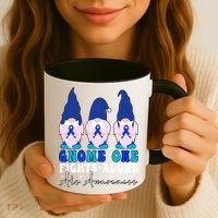 Gnome One Fights Alone Als Awareness Month Warrior Ribbon Gift Coffee Mug thumb 3
