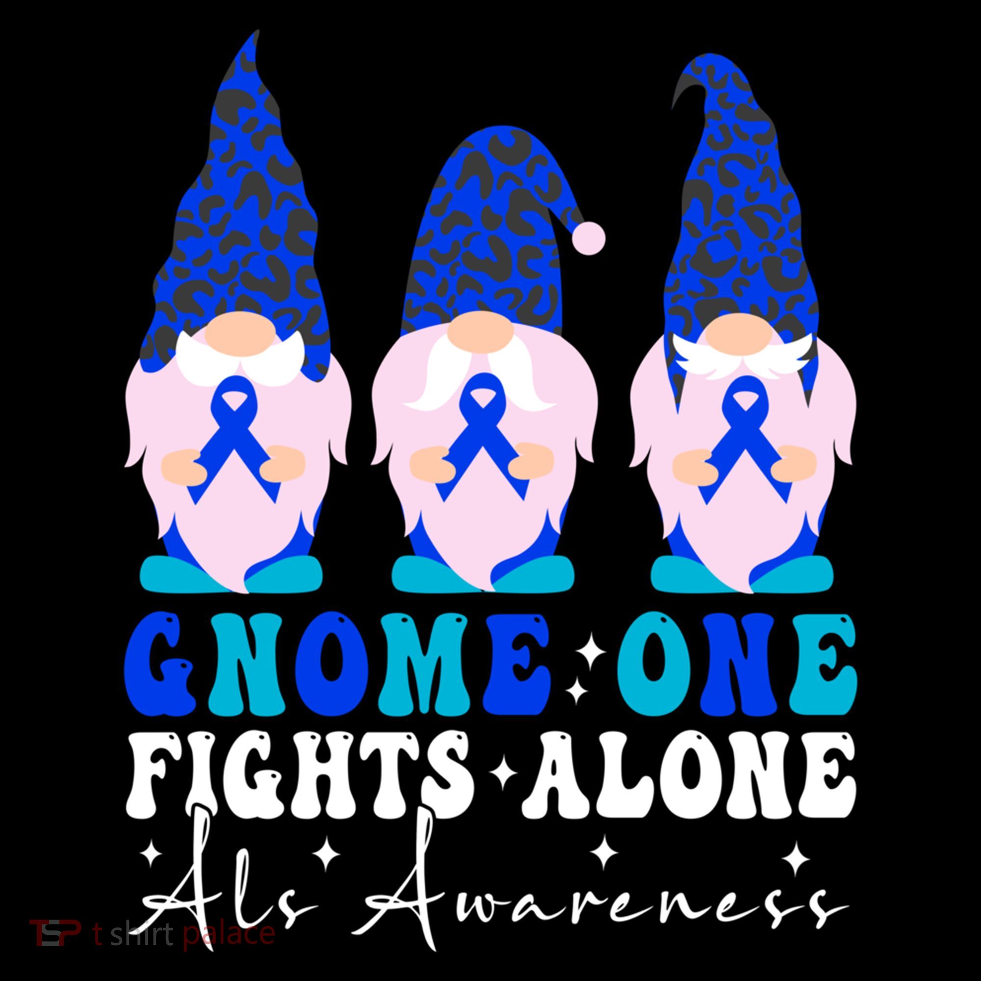 Gnome One Fights Alone Als Awareness Month Warrior Ribbon Gift Women's Hoodie