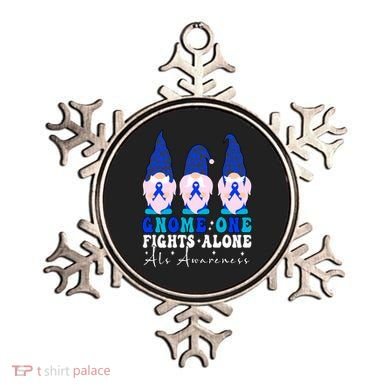 Gnome One Fights Alone Als Awareness Month Warrior Ribbon Gift Ornament