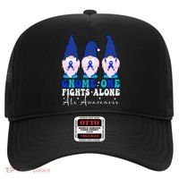 Gnome One Fights Alone Als Awareness Month Warrior Ribbon Gift Hat thumb 0