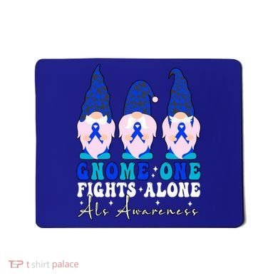 Gnome One Fights Alone Als Awareness Month Warrior Ribbon Gift Mousepad