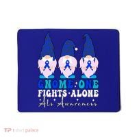 Gnome One Fights Alone Als Awareness Month Warrior Ribbon Gift Mousepad thumb 0