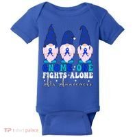 Gnome One Fights Alone Als Awareness Month Warrior Ribbon Gift Baby Bodysuit thumb 0