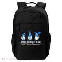 Gnome One Fights Alone Child Abuse Awareness Blue Ribbon Backpack thumb 0