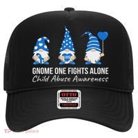 Gnome One Fights Alone Child Abuse Awareness Blue Ribbon Hat thumb 0