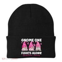 Gnome One Fights Alone Pink Breast Cancer Awareness Beanie thumb 0