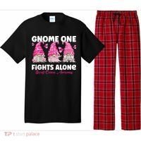 Gnome One Fights Alone Pink Breast Cancer Awareness Pajama Set thumb 0