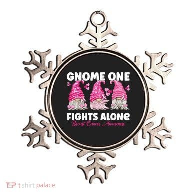 Gnome One Fights Alone Pink Breast Cancer Awareness Ornament