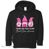 Gnomes One Fight Alone Pink Ribbon Breast Cancer Toddler Hoodie thumb 0