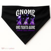 Gnome One Fights Alone Testicular Cancer Awareness Cute Gift USA-Made Doggie Bandana thumb 0