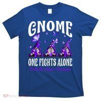 Gnome One Fights Alone Testicular Cancer Awareness Cute Gift T-Shirt thumb 0