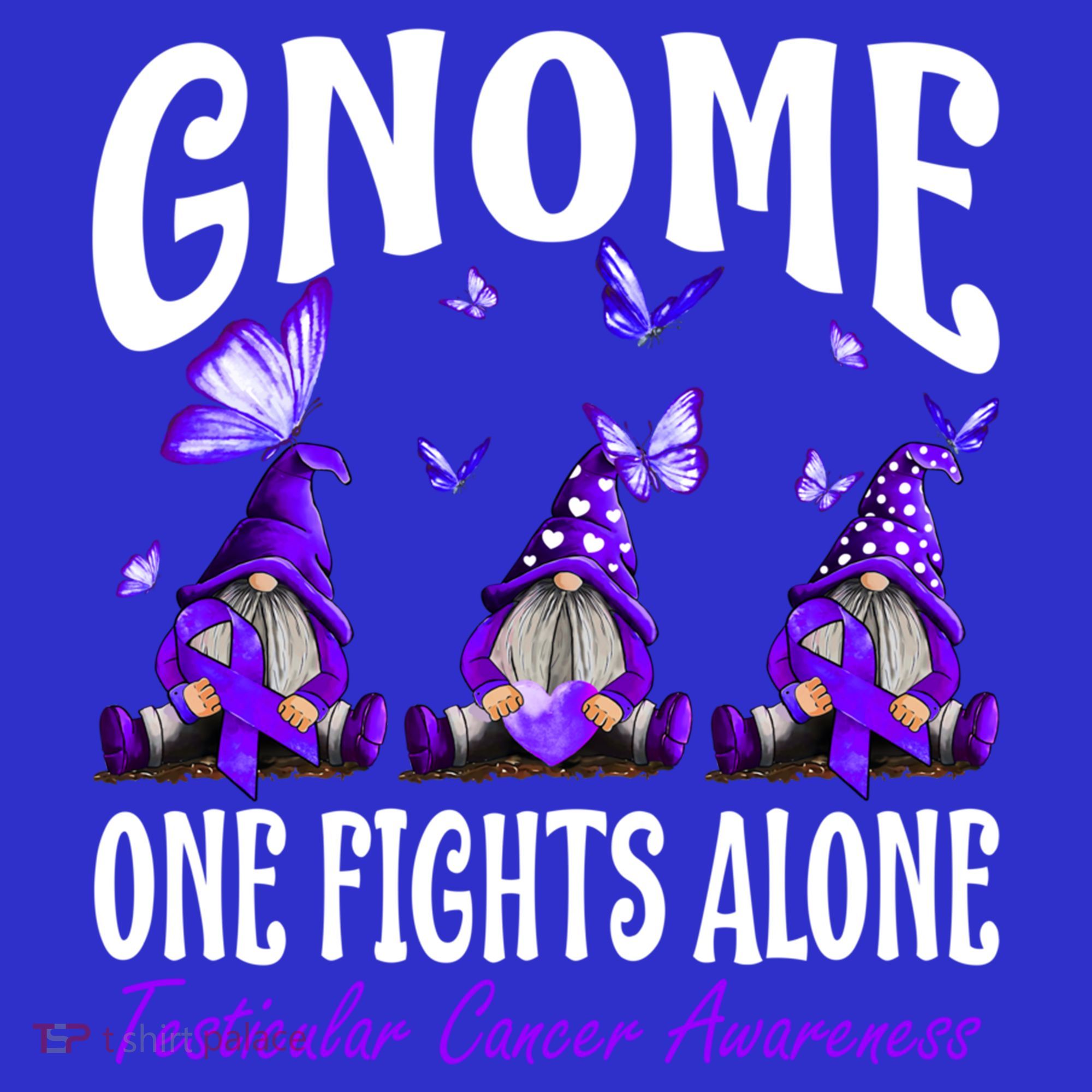 Gnome One Fights Alone Testicular Cancer Awareness Cute Gift Women's Tank Top